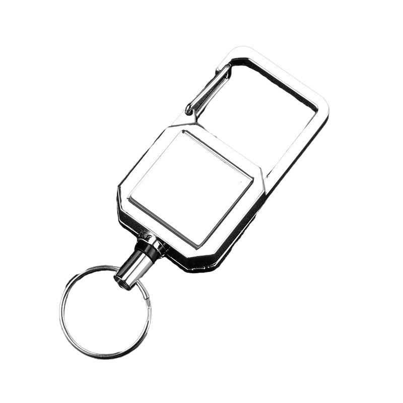Stainless Steel Retractable Square Badge Reel - Image 3