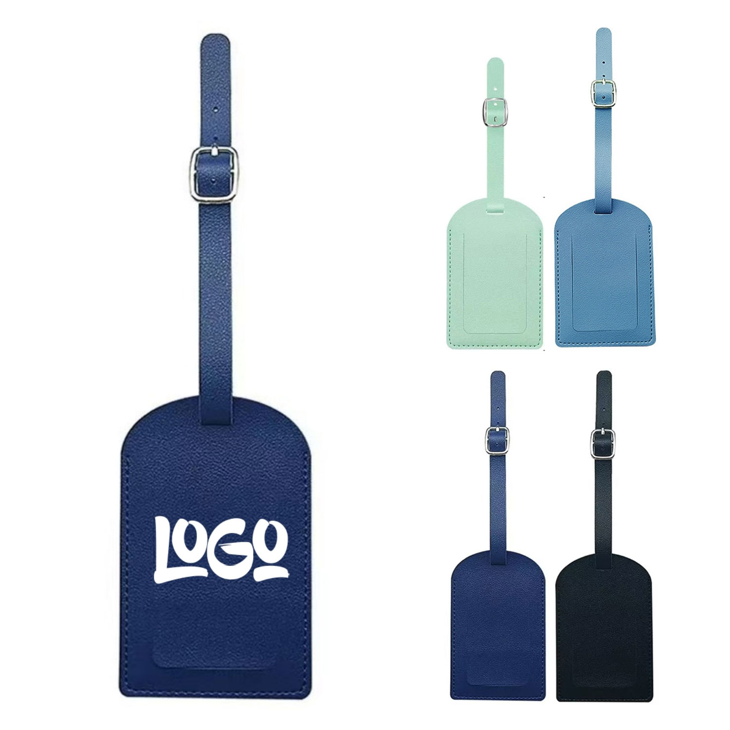 Thickened PU leather luggage tag