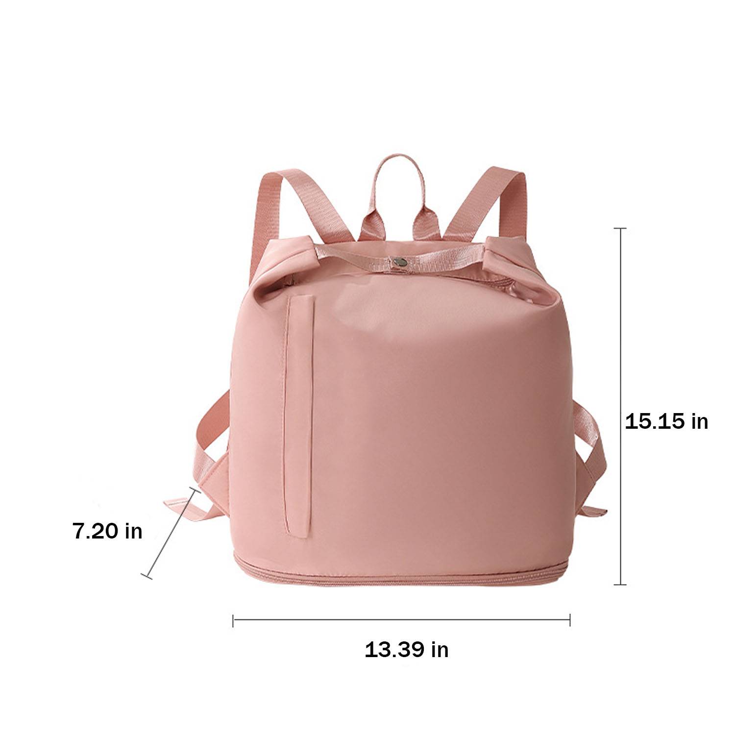 Compact Waterproof Polyester Gym Backpack Shoe Compartment - Image 7
