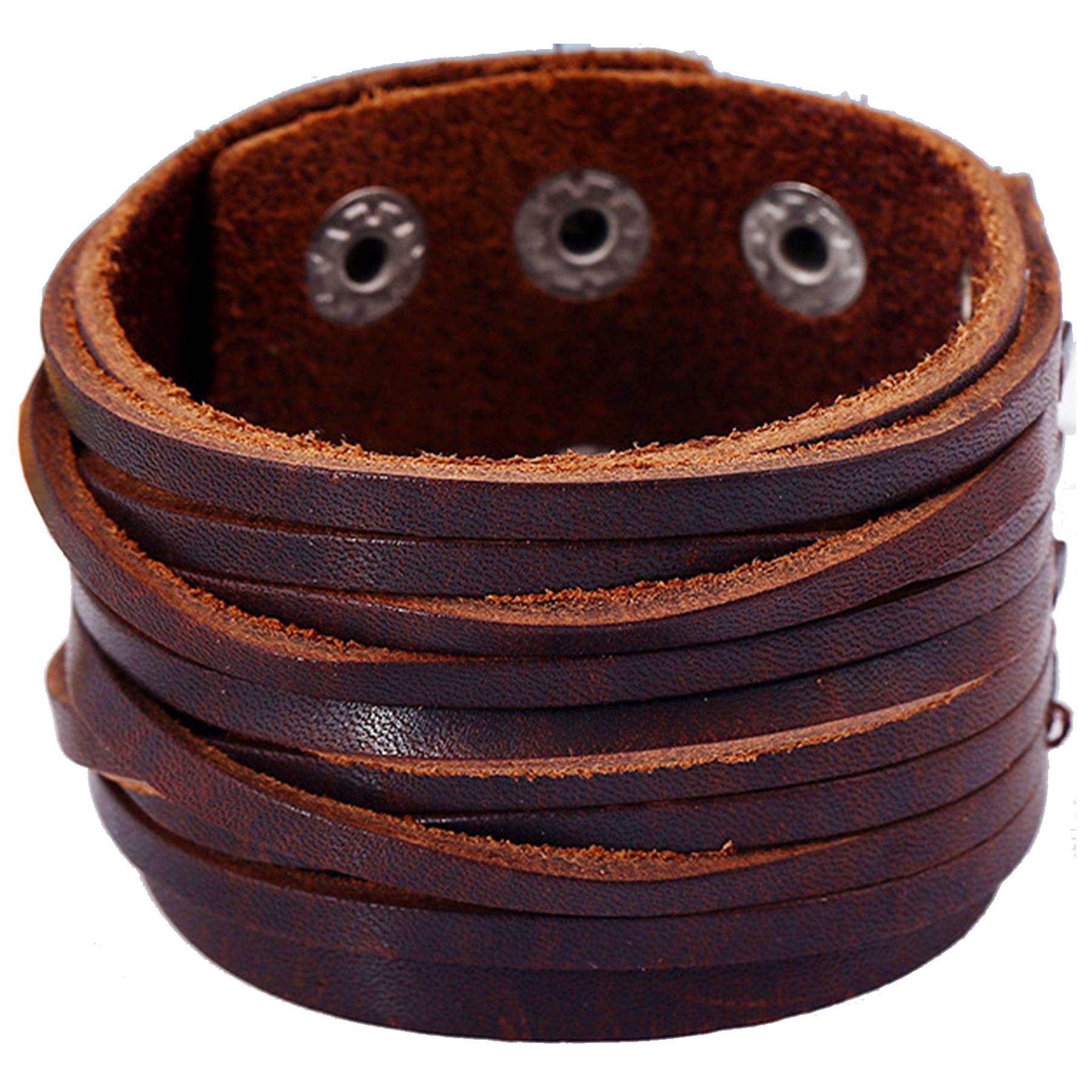 PU Punk wide-skin woven bracelet - Image 2