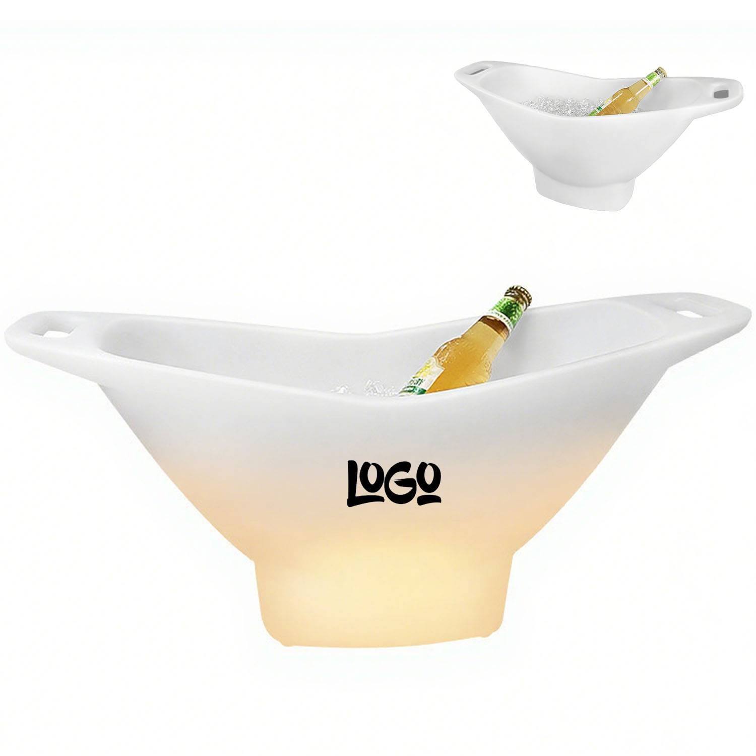 Boat Shaped LED Light Up Ice Bucket