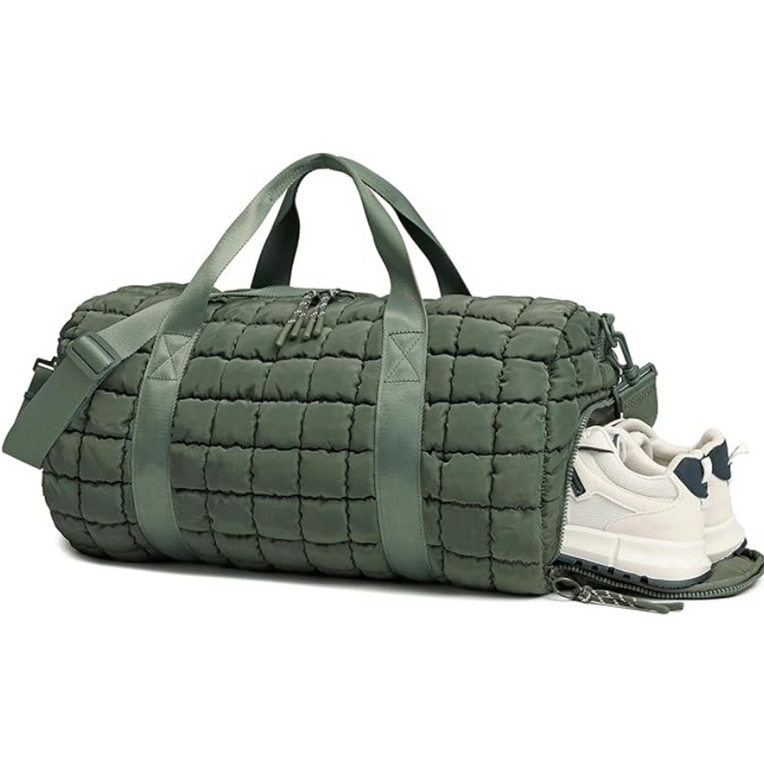Large Capacity Quilted Puffer Gym Bag Polyester Tote