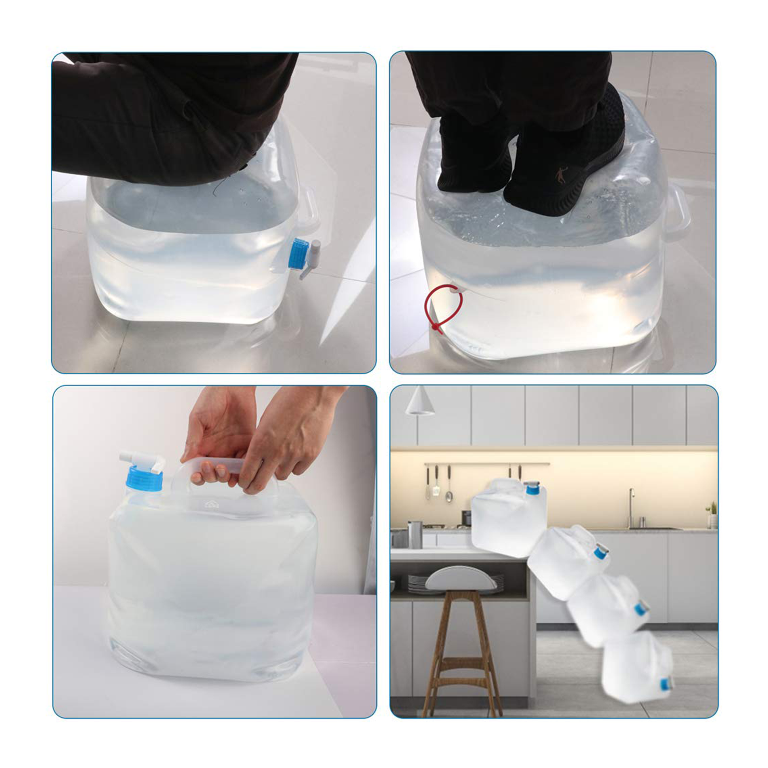 10L / 2.6 Gallon Collapsible Buckets/ Water Container - Image 3