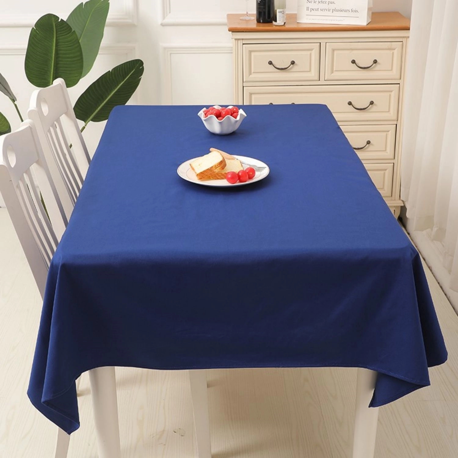 Tablecloth Rectangular Cotton Table Cloth Fitted Cover