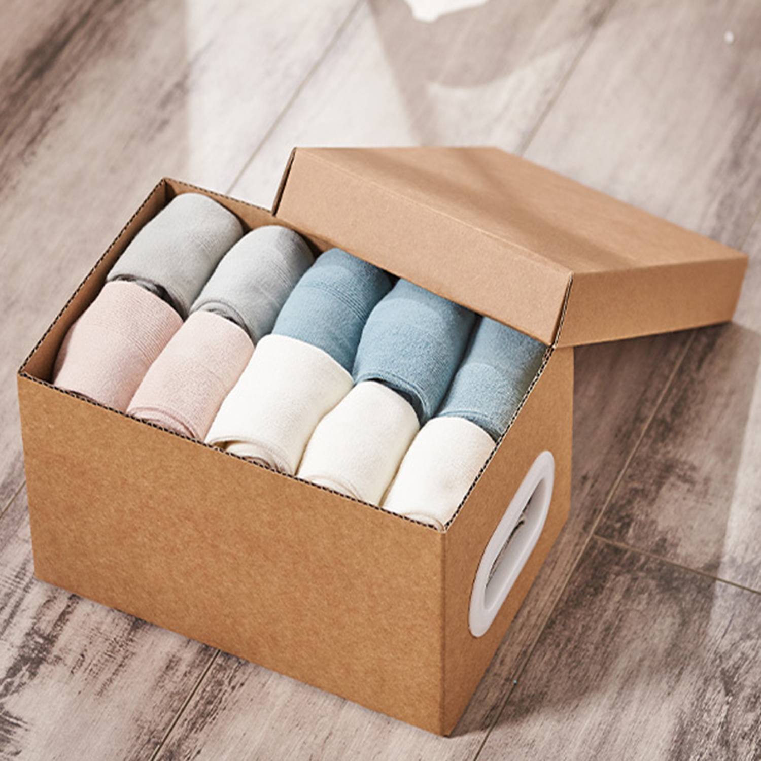 Basics Storage Filing Boxes With Lid And Handle