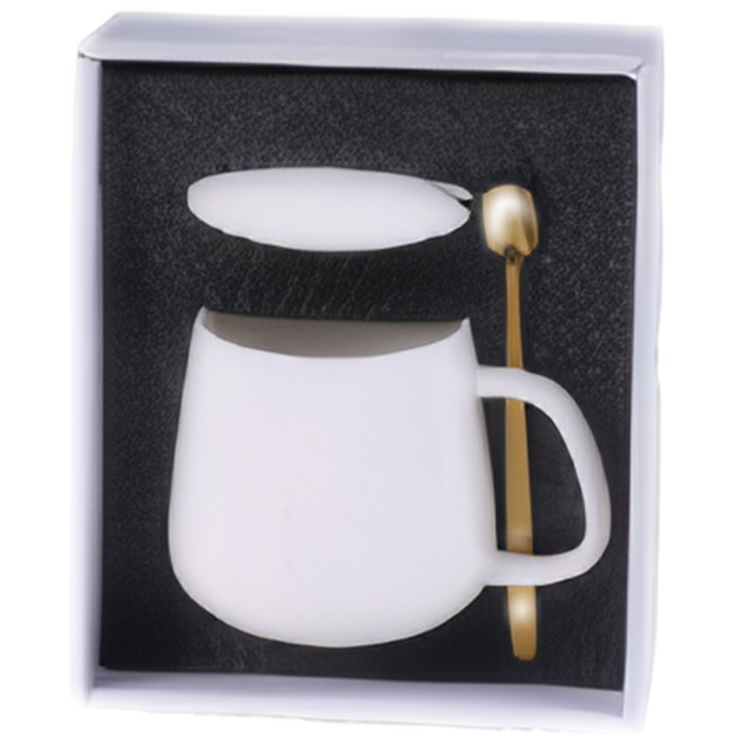 13oz Ceramic Cup Spoon Gift Box Set