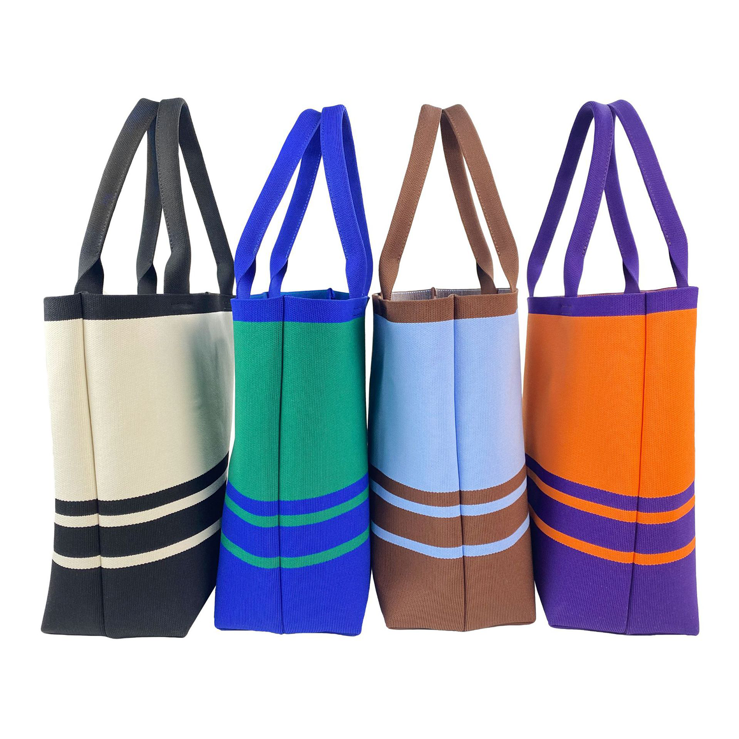 High capacity knitted tote bag
