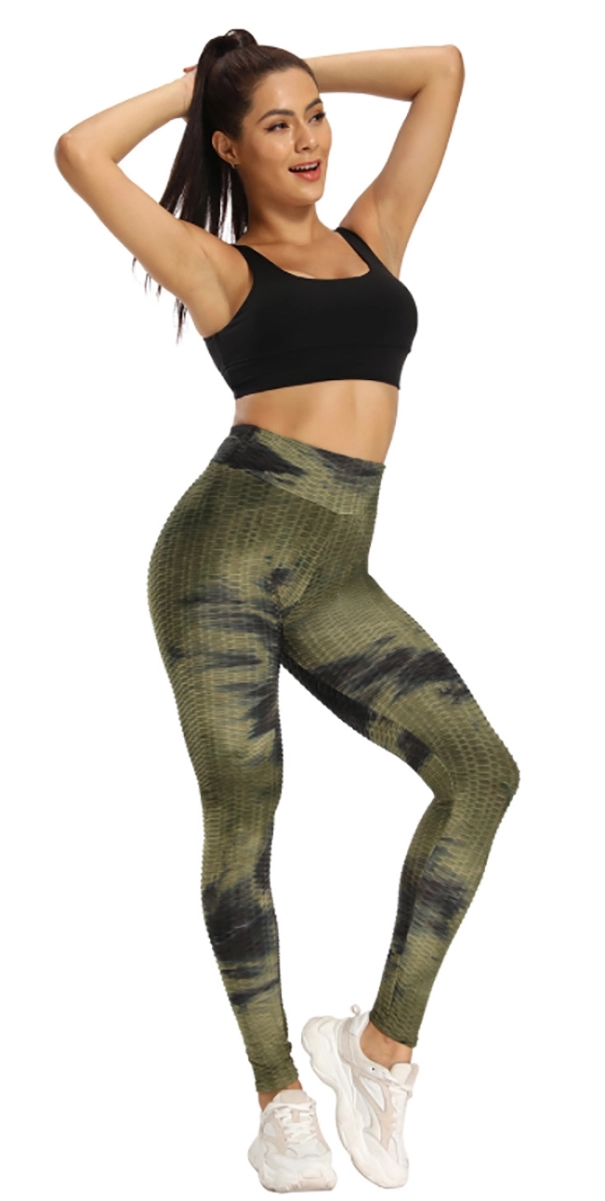 Women's tie-dye yoga pants