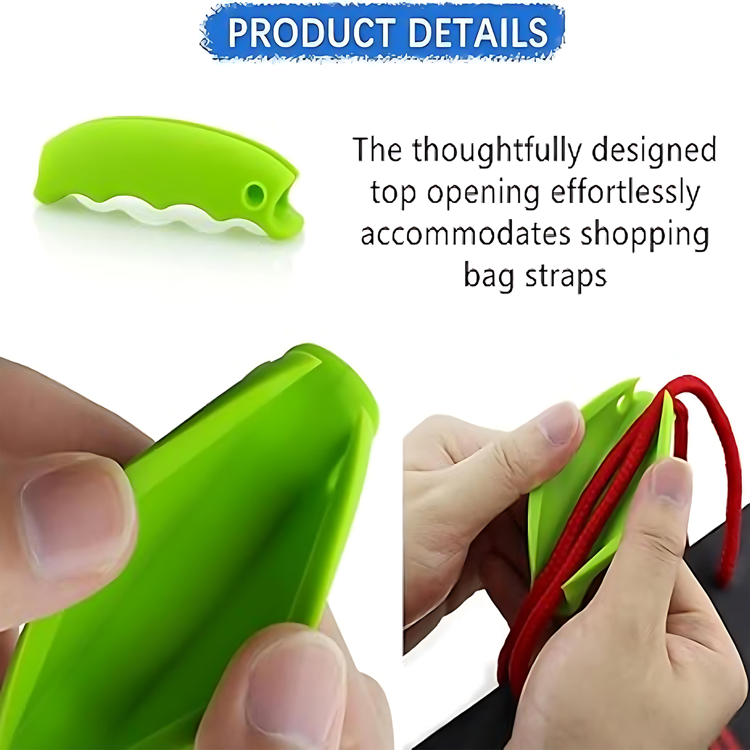 Shopping Bag Silicone Handle Grip - Reusable Carrier Tool - Image 7