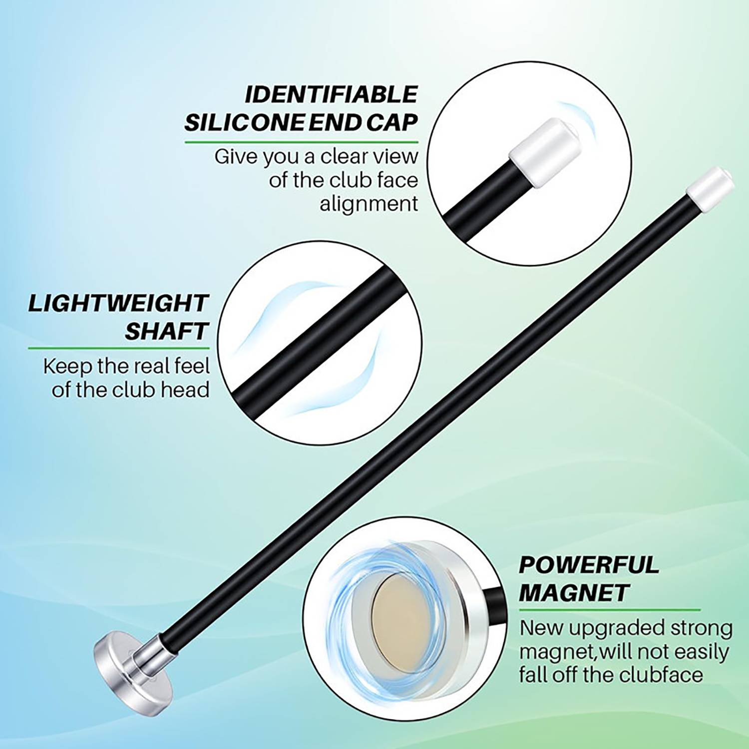 Golf Magnetic Alignment Rods Magnetic Golf Alignment Rod Training Aid for Swing – AJFashionGroup