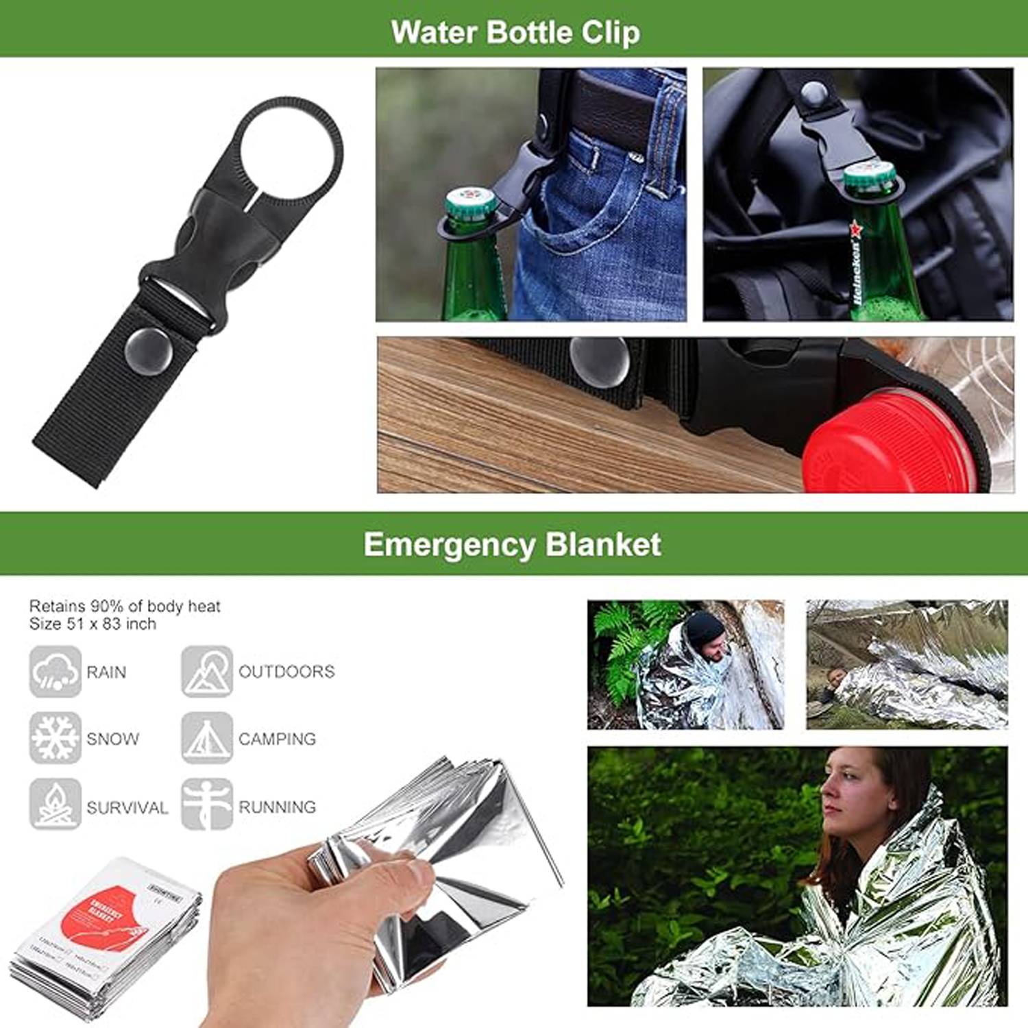 14 in 1 Survival Kit Outdoor Emergency Tool Set w/Case - Image 4