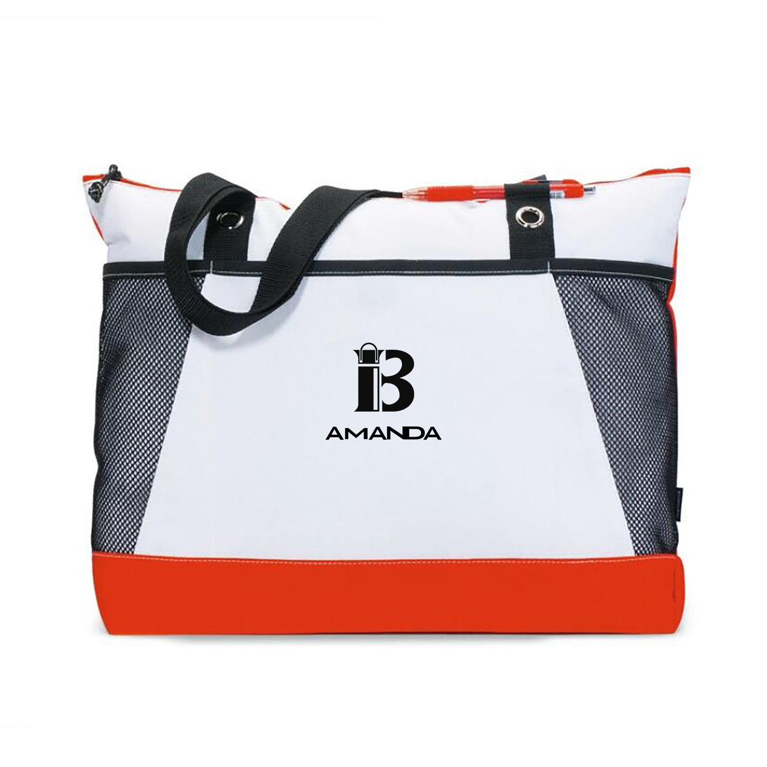 Custom Large Daily Reusable Mesh Oxford Venture Tote bag