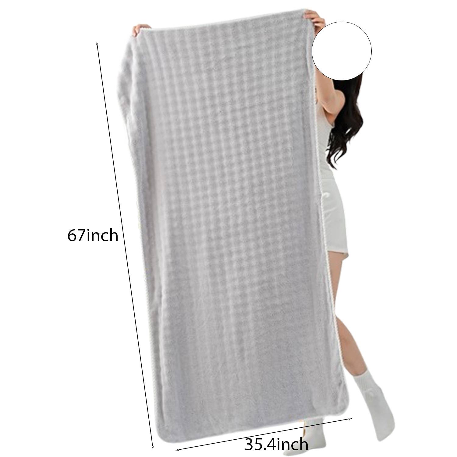 Absorbent Plush Coral Fleece Bath Towel – Home & Spa Use - Image 6