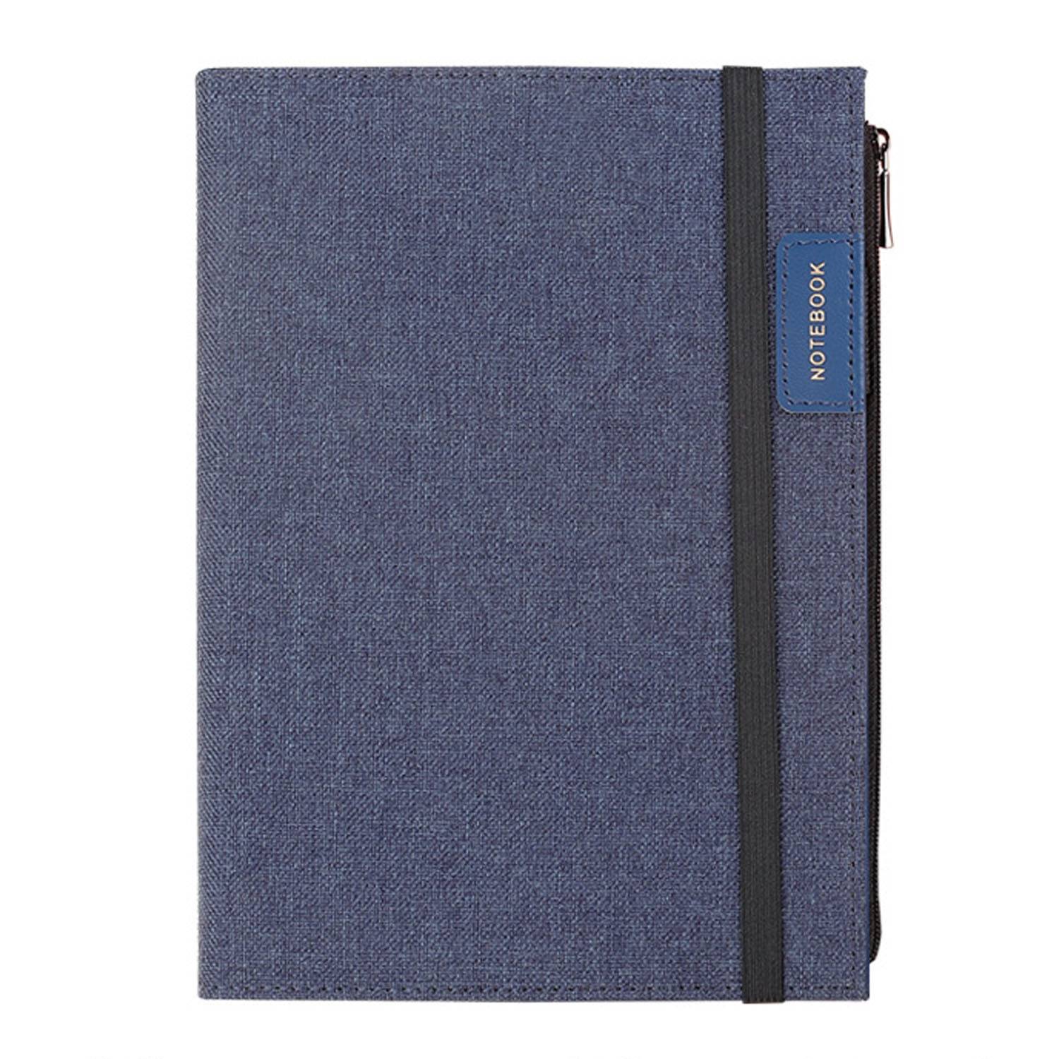 A5 PU Leather Zipper Notebook W/ Strap - Image 3