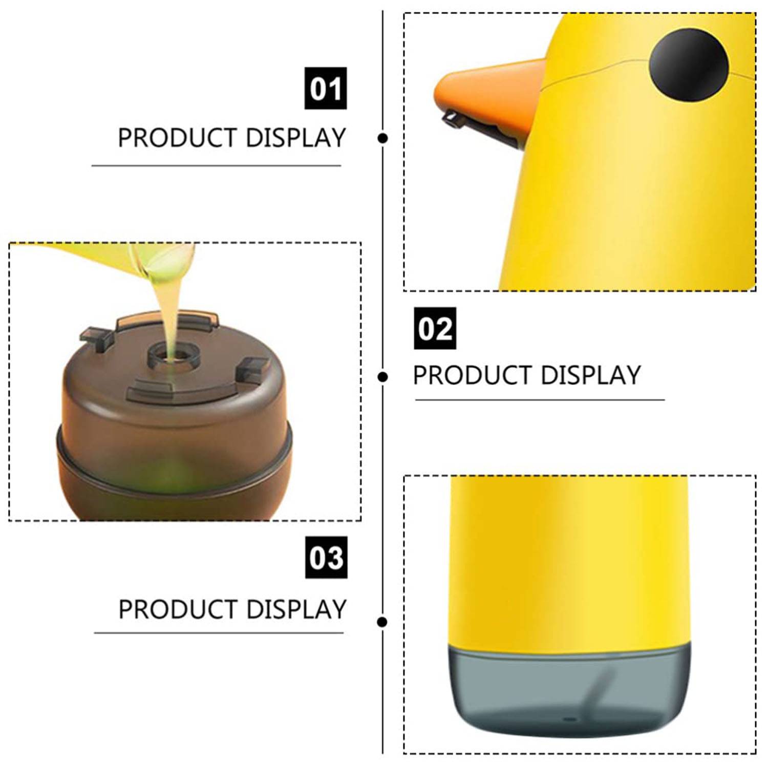Touchless Foaming Soap Dispenser – Cute Yellow Duck Design - Image 2