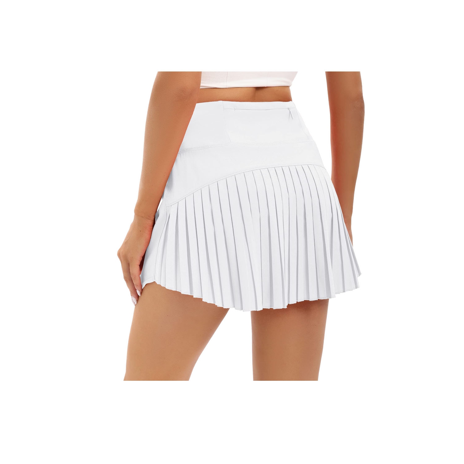 Women Polyester High-Waisted Pleated Athletic Skort - Image 4