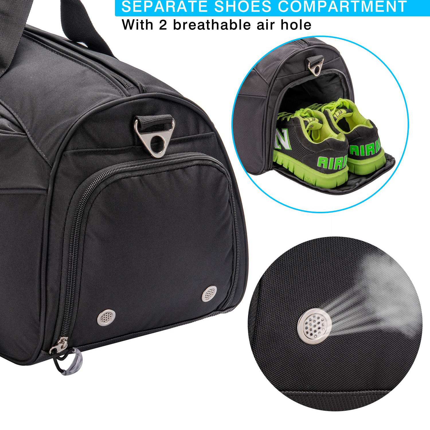 Sports Gym Bag with Shoes Compartment - Image 2