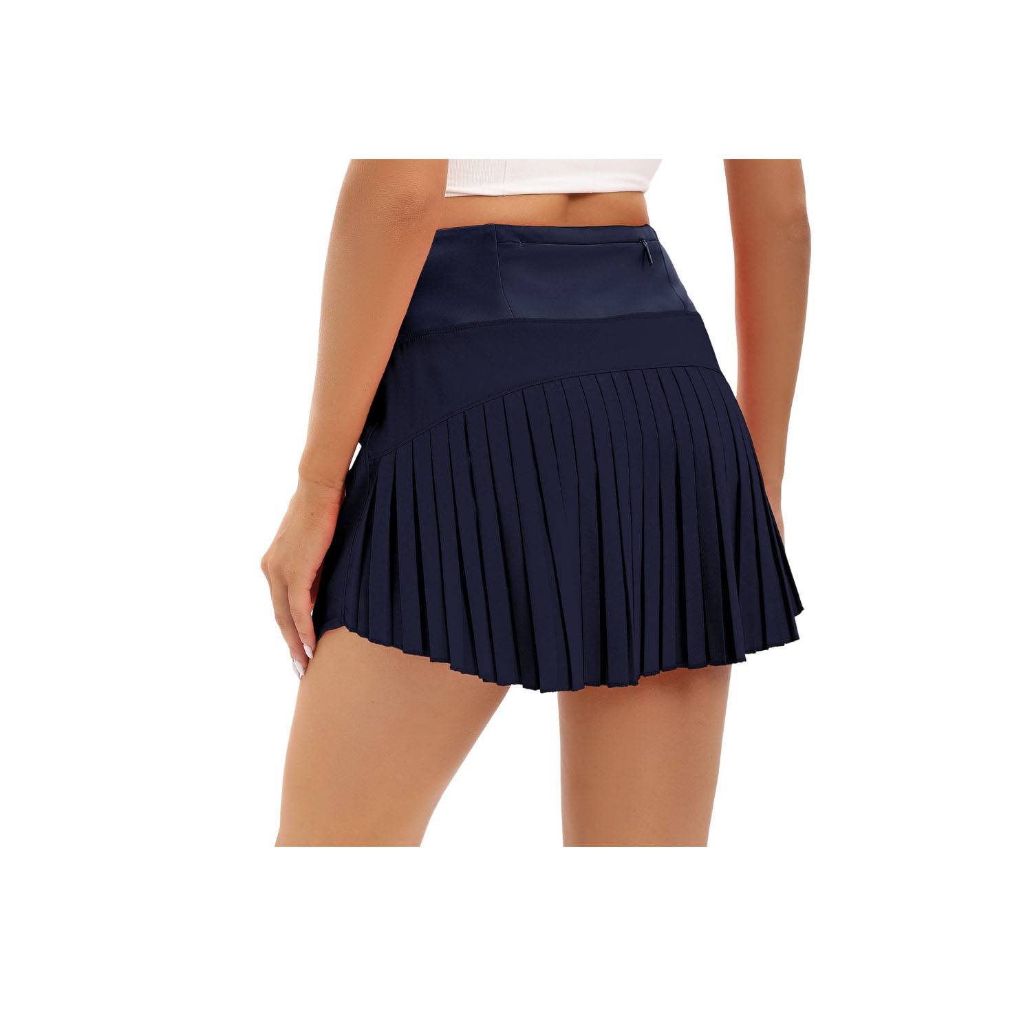 Women Polyester High-Waisted Pleated Athletic Skort - Image 3