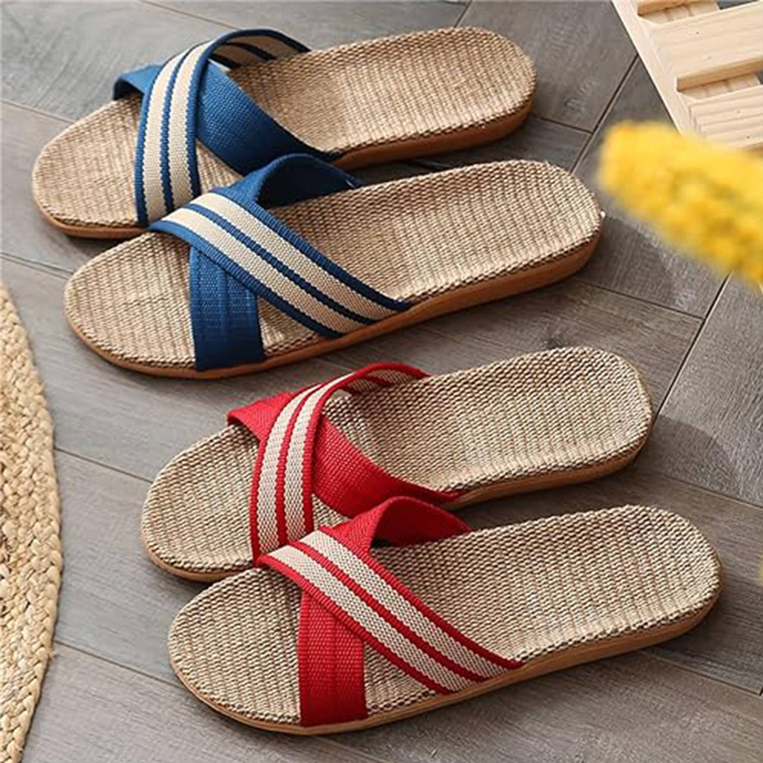 Easy and Comfortable Home Linen Slippers - Image 2