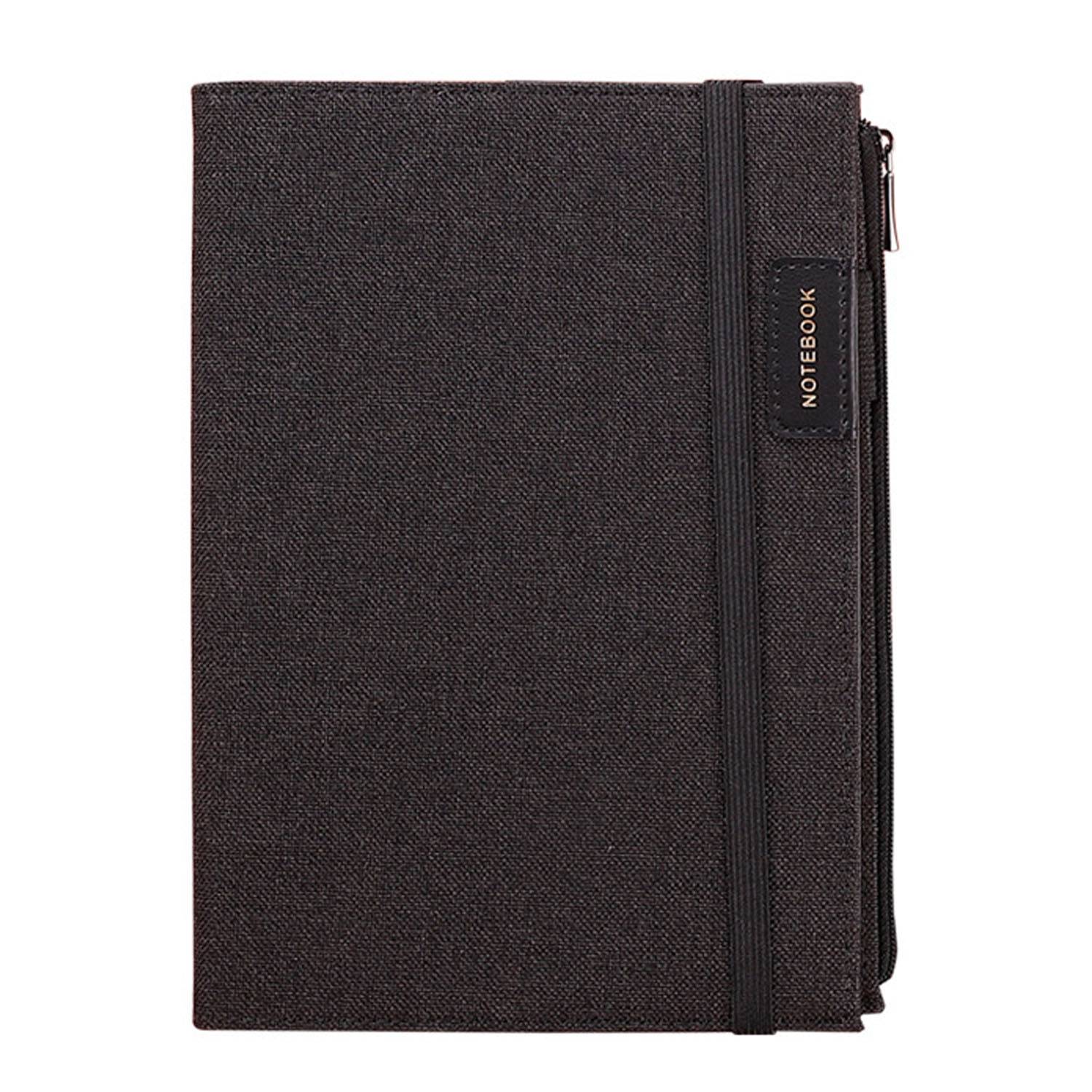 A5 PU Leather Zipper Notebook W/ Strap - Image 2
