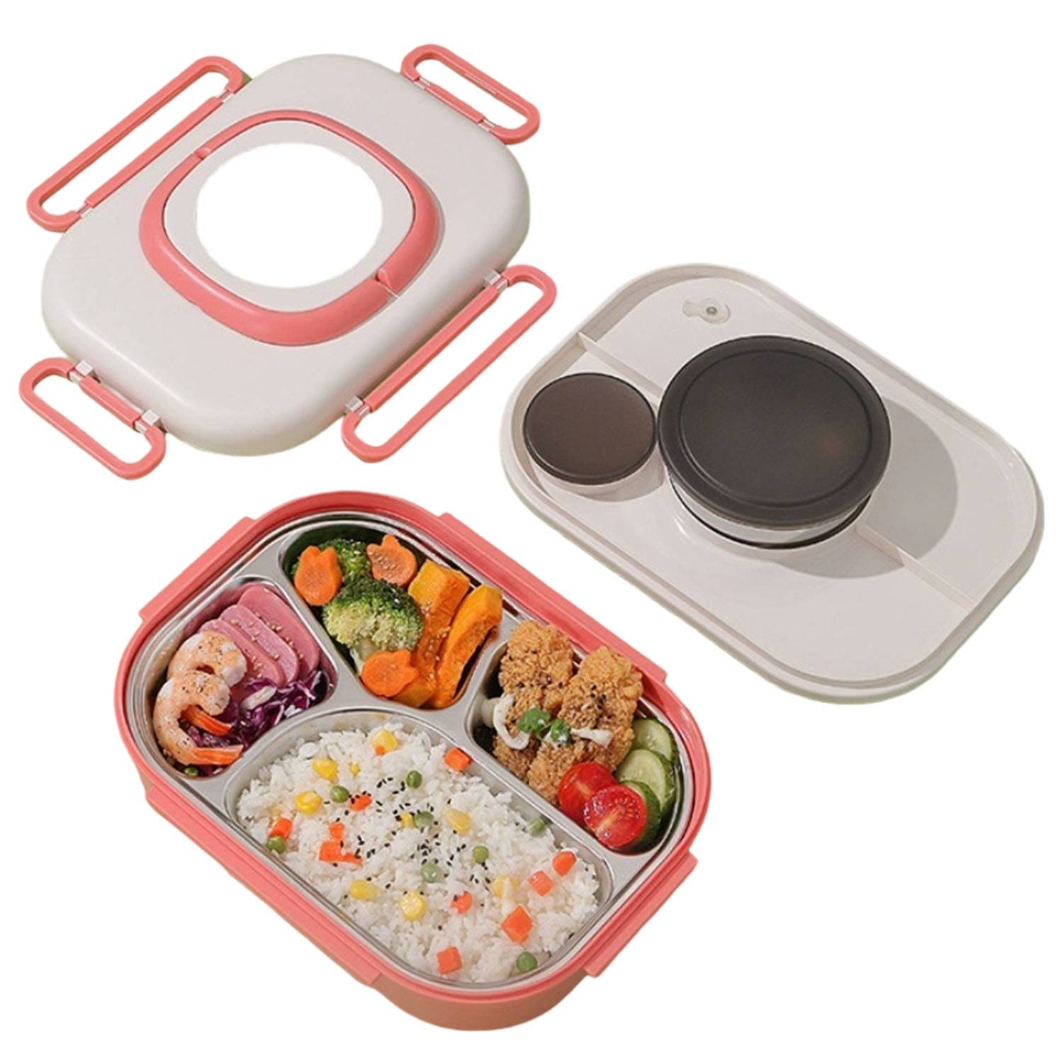 304 Stainless Steel Insulated Compartment Lunch Box – AJFashionGroup