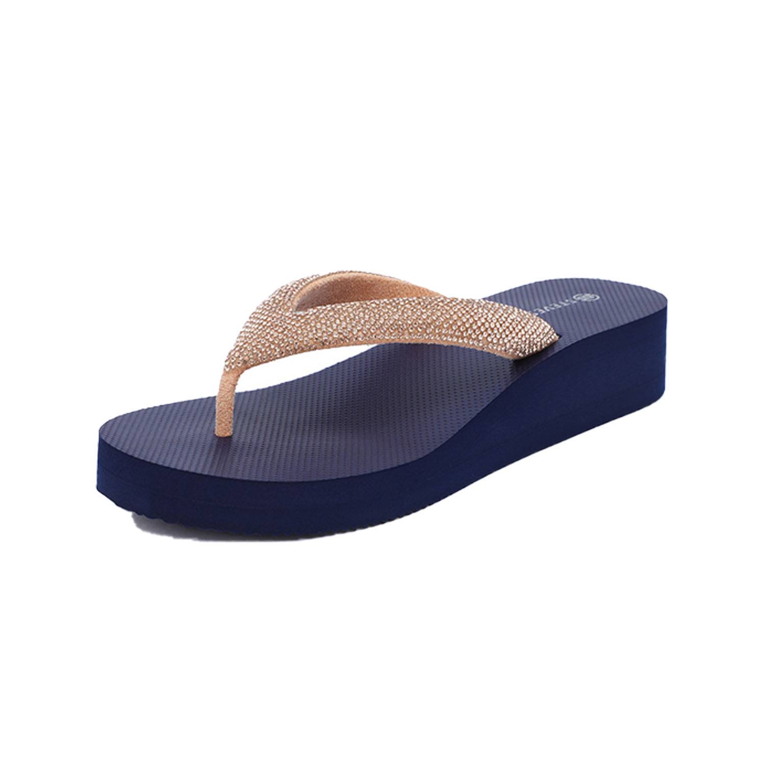Non-Slip Diamond Wedge Flip Flops - Image 3