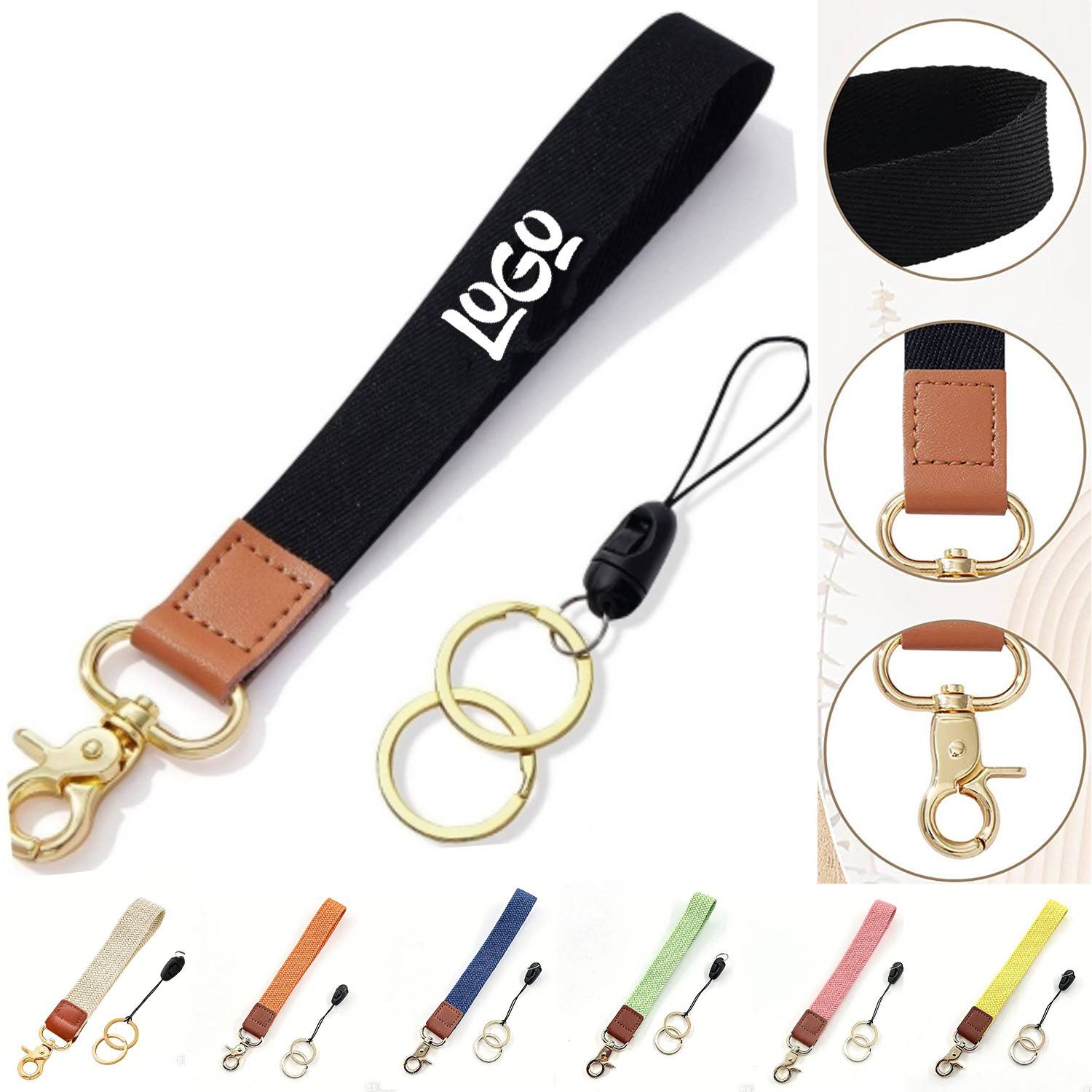 Braided Wrist Lanyard Key Chain Holder
