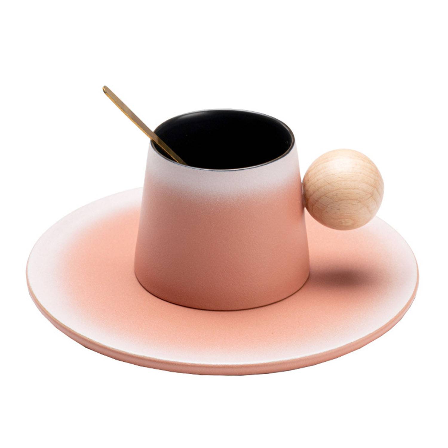 7oz Jupiter Ceramic Coffee Cup Dish Set - Image 5