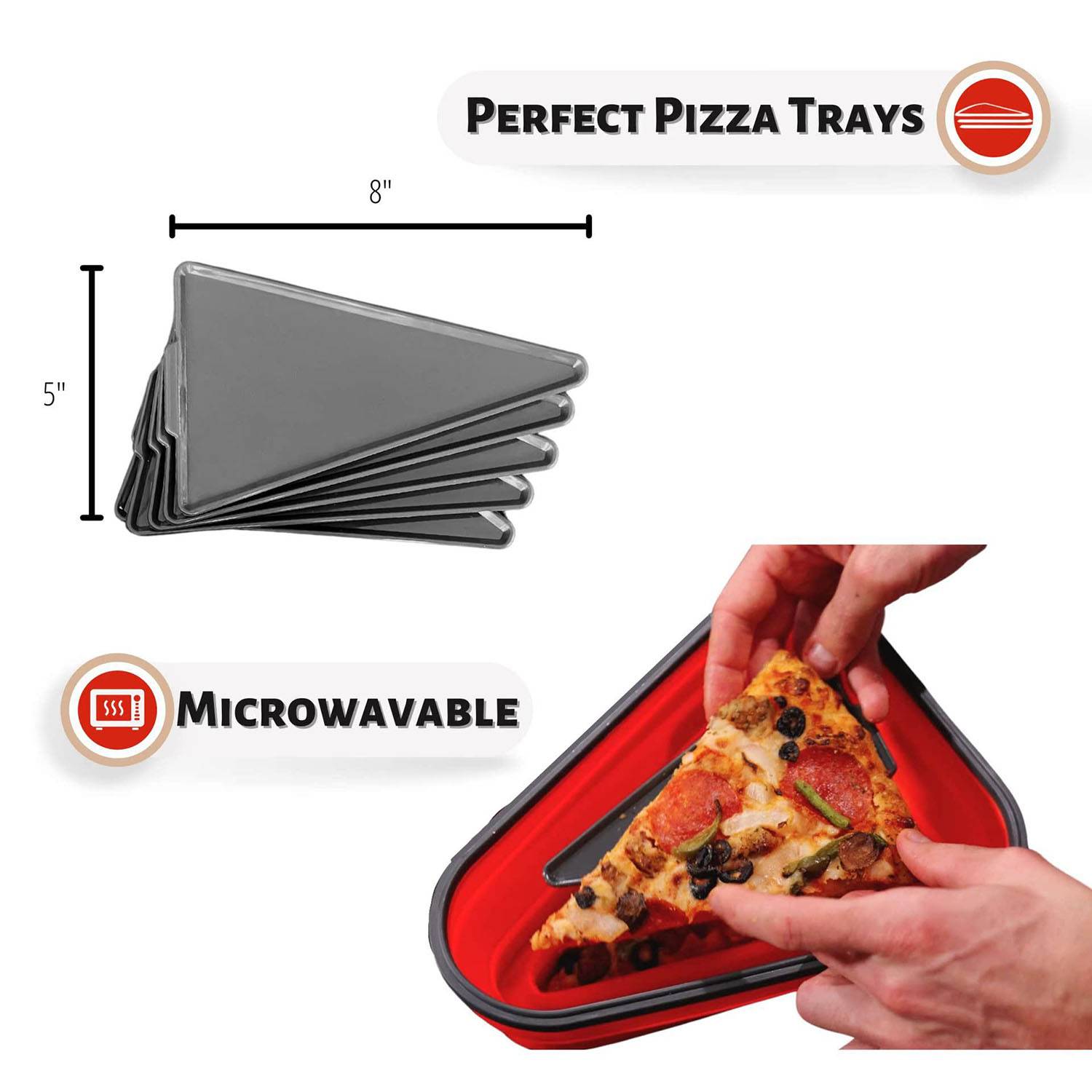 Foldable Silicone Pizza Storage Box with Dividers - Image 4