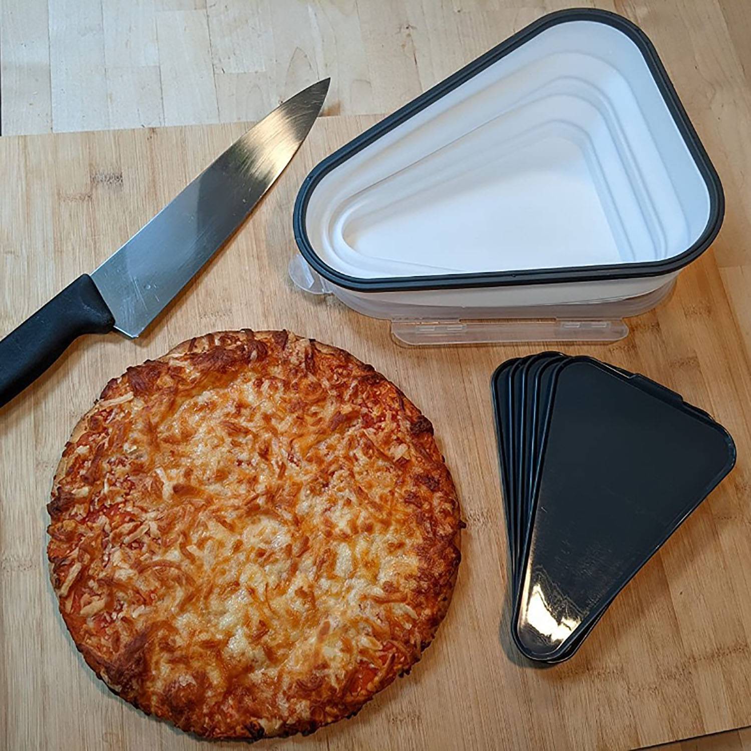 Foldable Silicone Pizza Storage Box with Dividers - Image 9