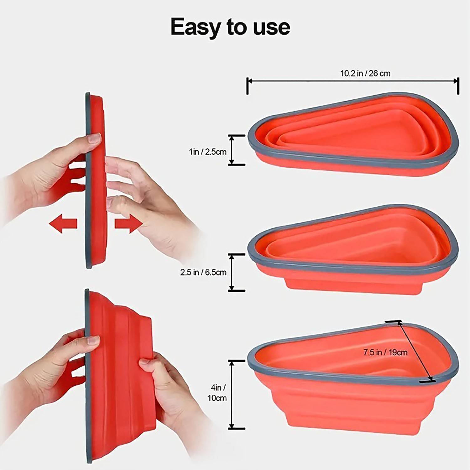 Foldable Silicone Pizza Storage Box with Dividers - Image 10