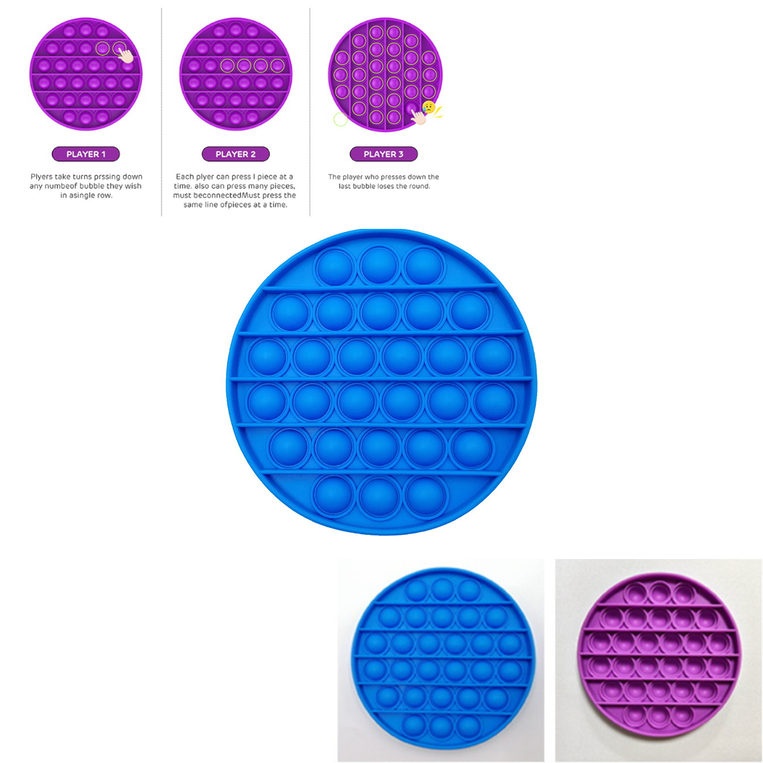 Push Bubble Pops Fidget Sensory Antistress Toy - Image 7