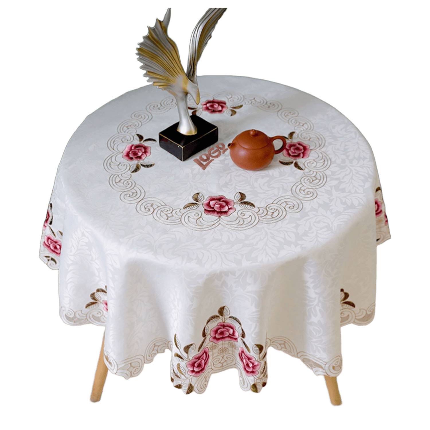 Round Patterned Tablecloth - Image 2