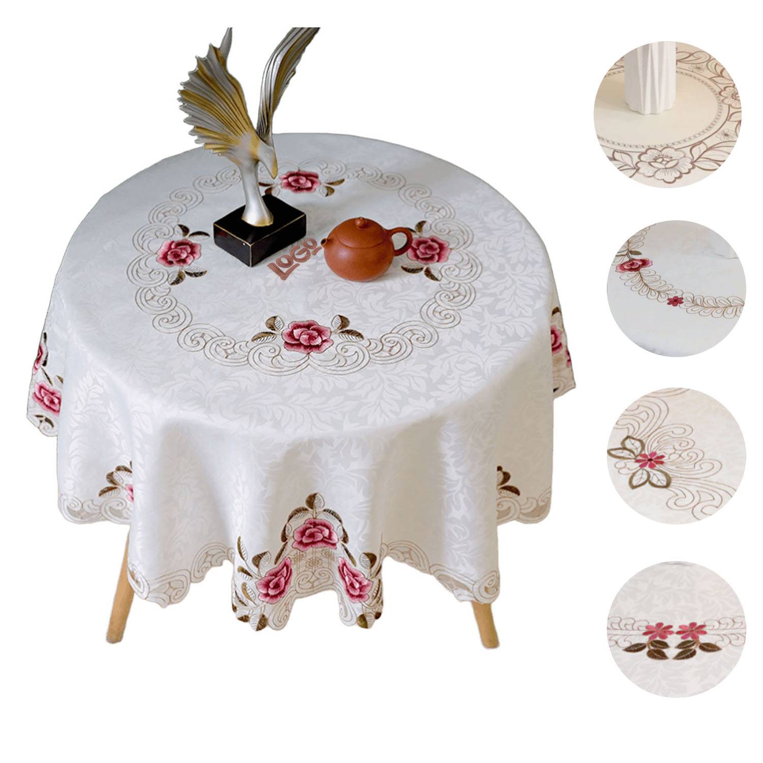 Round Patterned Tablecloth
