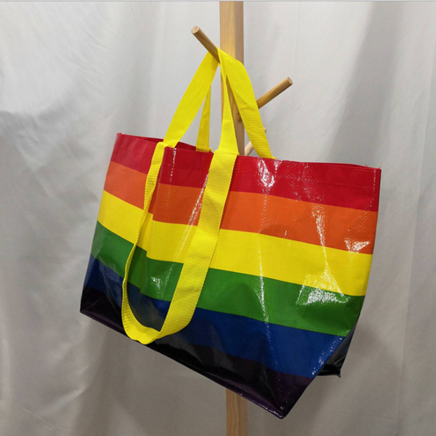 Rainbow Laminated Non-woven Tote Bag - Image 2