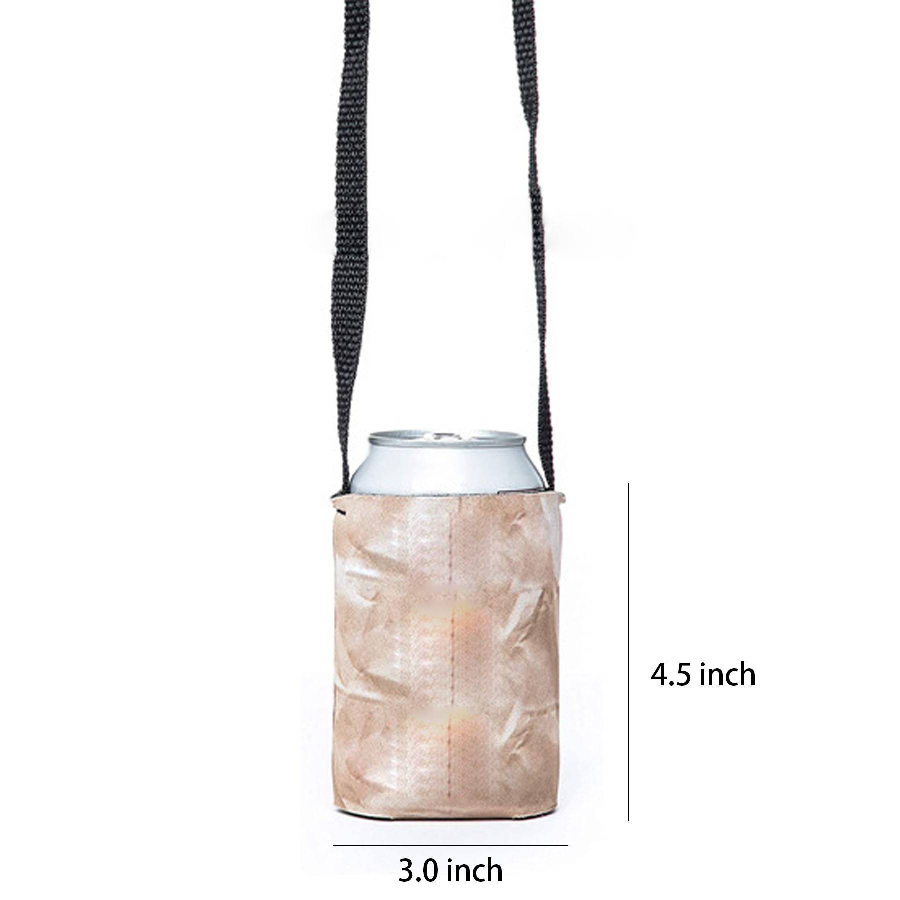 Neoprene Beverage Can Cover with Lanyard
